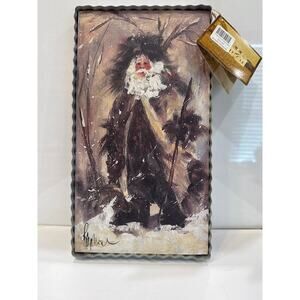 RT Rozie Northwood Santa Picture Holiday Christmas Metal Frame    10.5”x6”